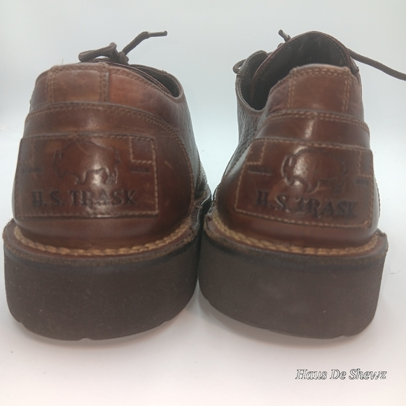 H.S. Trask  Oxford Casual Brown Leather Lace Up Men's Size 11.5 - Picture 7 of 11